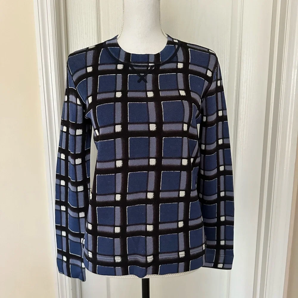 Marc by Marc Jacobs Blue Checkered Sweater, Sz S